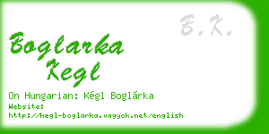 boglarka kegl business card
